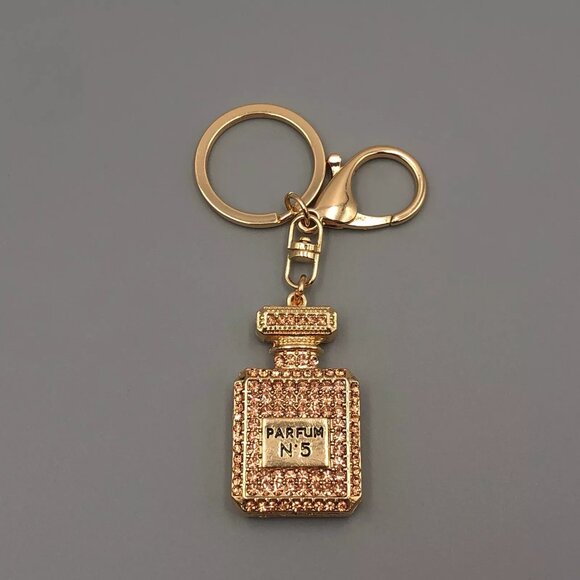 Accessories - Perfume Bottle Keychain Crystal Rhinestone Keyring/Bag Charm
